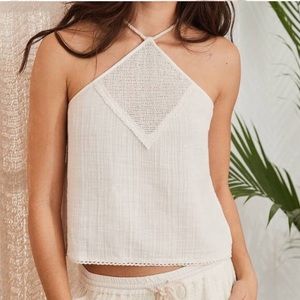 NWT Aerie cream halter top
